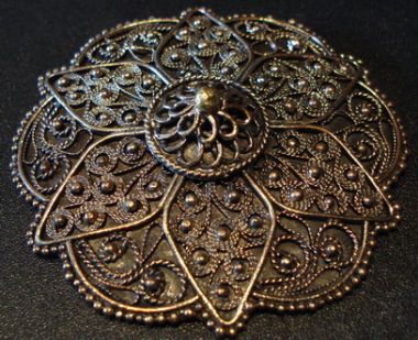 COPPER SAROONG CLASP STAR FLOWERS