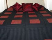 BED COVER QUILTED COTTON WITH INDIAN HAND PRINT