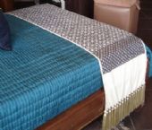 BATIK AND COTTON COMBINATION BED RUNNER