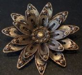 COPPER SAROONG CLASP SUN FLOWER