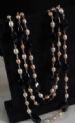 3 STRING BLACK ONYX AND FRESH WATER PEARL NECKLACE